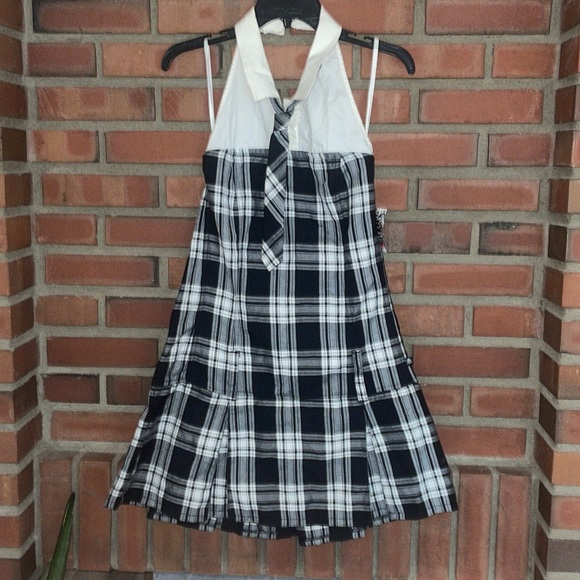 Tripp nyc Dresses & Skirts - TRIPP NYC Large new with tags hot topic plaid dress rare without belt black Whte